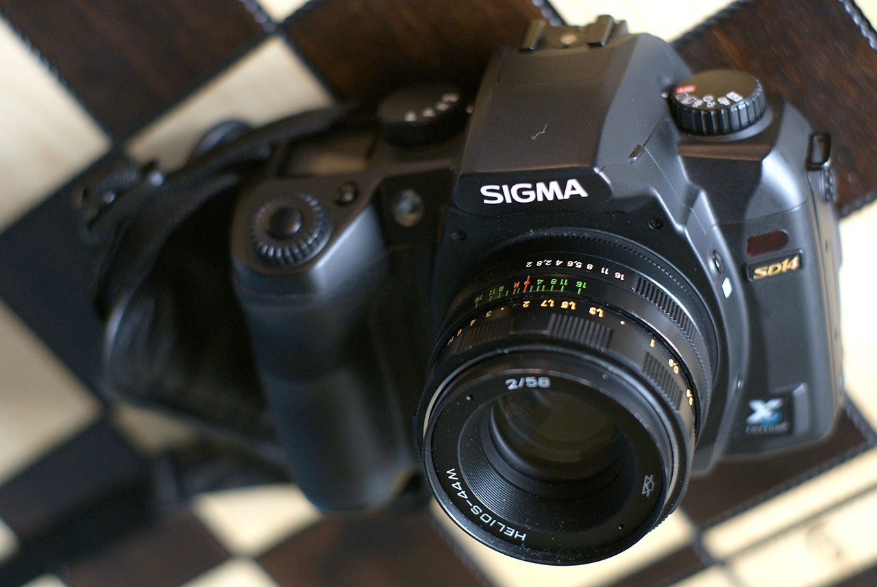 Sigma sd14 with Helios-44m