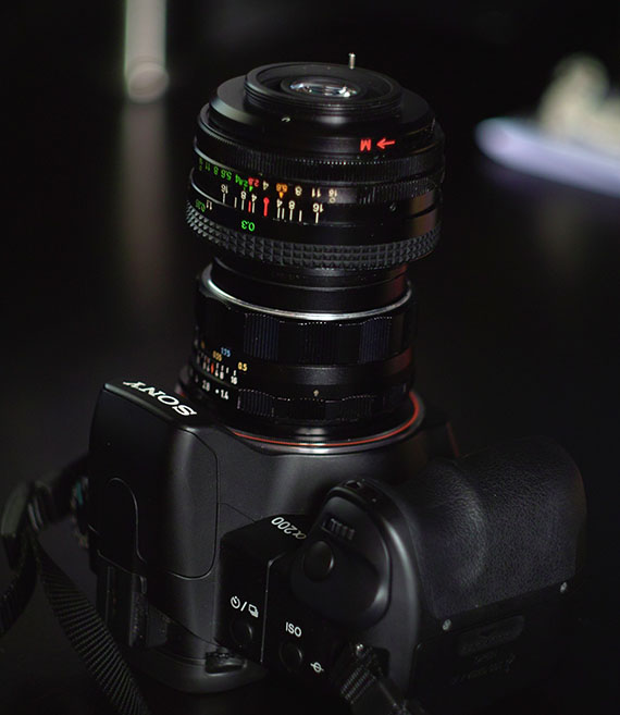 Lens stacking with sony a200, takumar 50mm, vivitar 28mm